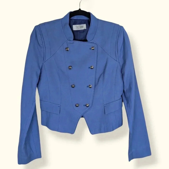 Blue Double Button Jacket - Picture 5 of 7